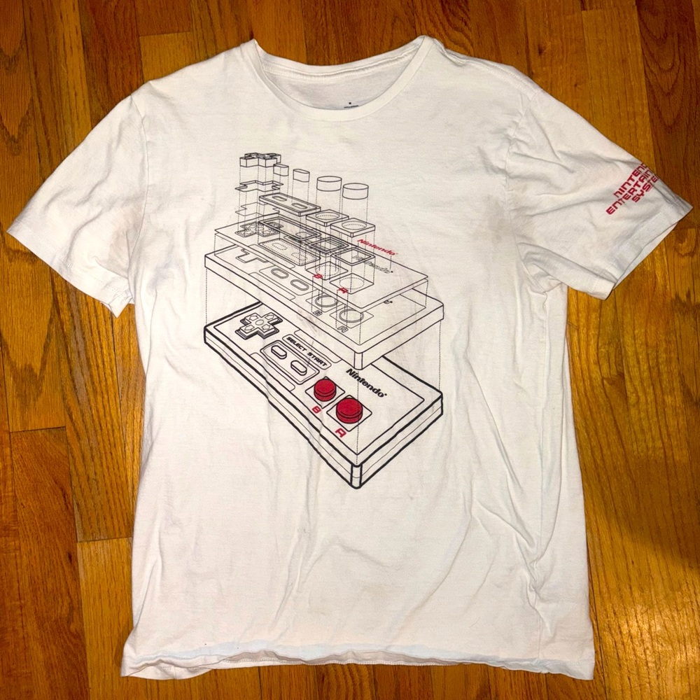 Nintendo NES Controller Exploded Schematic Graphic T-Shirt T-Shirt